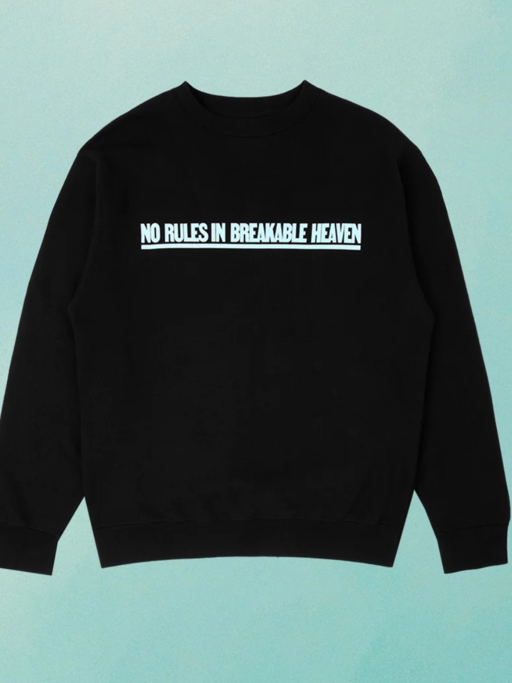 Taylor Swift Black Sweatshirt with White 'No Rules in Breakable Heaven' Print